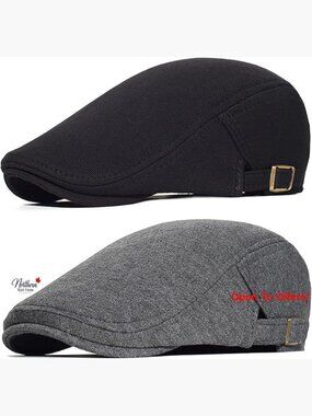 Cotton Newsboy Cap Adjustable Flat Cap for Driving Golf Hunting